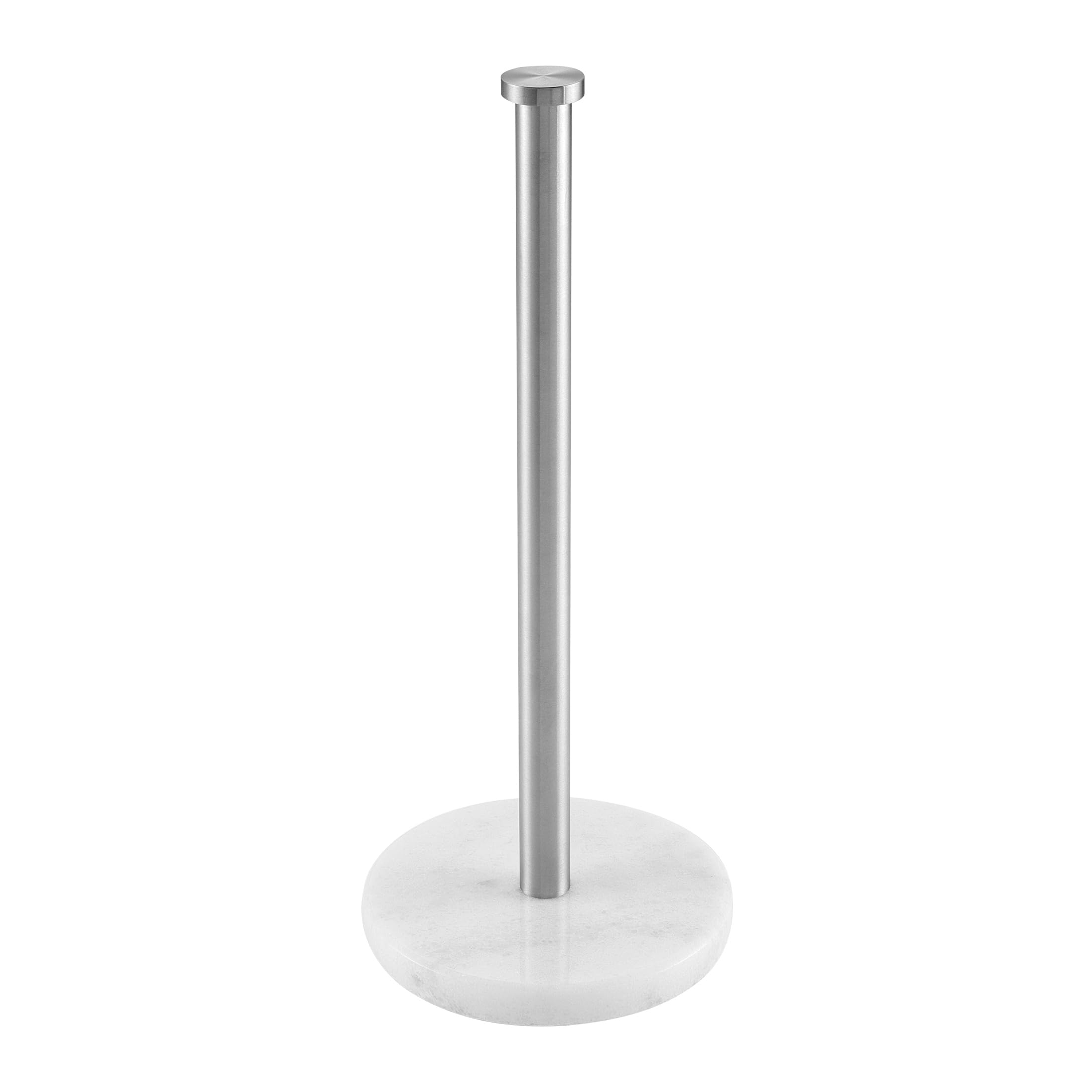 KES Kitchen Roll Holder with Marble Base, Free Standing Paper Towel Holder for Countertop SUS304 Stainless Steel Brushed Finish, KPH100S14B-2