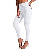 YUZIBAO Women's High Waist Skinny Stretch Jeans Shaping Butt Lifting Denim Pants
