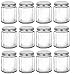 Nakpunar 12 pcs 6 oz Beveled Glass Jars with Silver Lids for Jam, Honey, Wedding Favors, Shower Favors, Baby Foods, DIY Magnetic Spice Jars (6 oz, Silver)