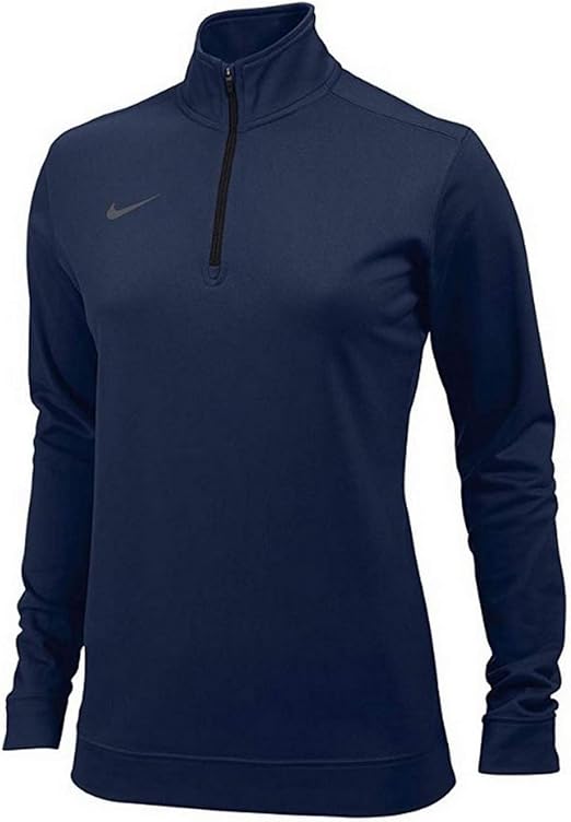 Nike Womens DriFit 1/4 Zip Pullover 707448 419 Navy Size
