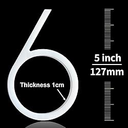 nanlyiau 5in 3D Adhesive door number house numbers