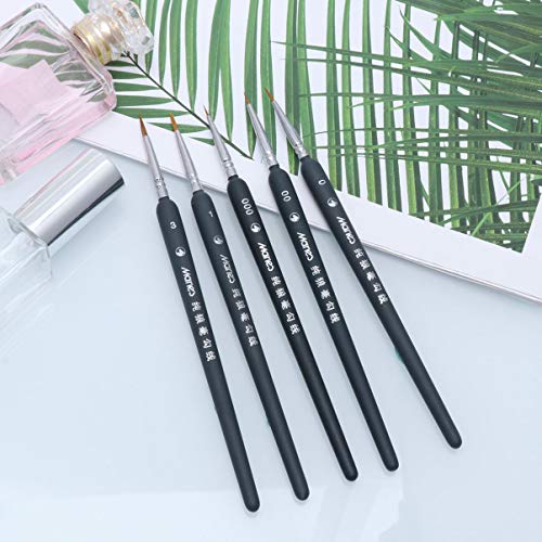 ULTNICE 5Pcs Feines Detail Pinsel Set Miniaturpinsel Mini Farben Pinsel für Acryl Aquarell Ölgemälde Gemälde – Bild 8