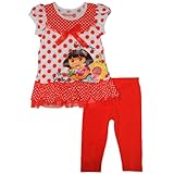 Nickelodeon Little Girls' Dora the Explorer Legging Set(Orange 6)