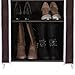 SONGMICS 10-Tier Shoe Tower Rack with Cover 27-Pair Space Saving Shoe Storage Organizer Dark Brown URXJ10Z