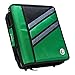 Case-it Z-Binder Two-in-One 1.5-Inch D-Ring Zipper Binders, Green
