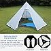 PRESELF Upgraded 3 Person Lightweight Tipi Tent Hight Wind Resistance Teepee Tents Hot Tent for Family Team Outdoor Backpacking Camping Hiking