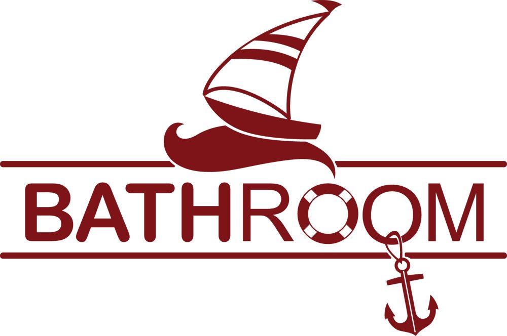 GRAZDesign Fliesendekoration Bathroom - Wandbild Badezimmer maritim mit