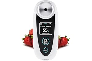 COFFMETER Brix Refractometer with ATC – 0–55% Range, Portable Sugar Tester for Durian, Syrups, Fruits, Juice, Home Brewing & Field Testing