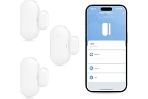 Maxcio Door Window Sensor 3 Pack, Door Open Detector with App Notifications, Compatible with Alexa/Google Home, Entry Detector Sensor for Home Automation Security, Requires Maxcio Zigbee Gateway