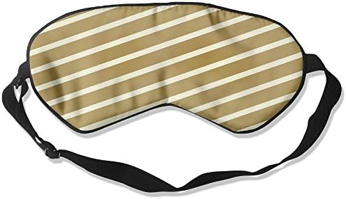 PIOL Coral Stripes Sleeping Mask Soft Silk Eye Cover Adjustable Blindfold