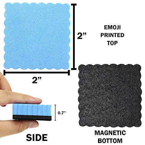 MOLYHUA 48 Pack Magnetic Whiteboard Dry Erase Eraser Chalkboard Cleansers for Classroom, Home and Office