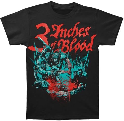 3 Inches Of Blood Men's Barbarian T-shirt Large Black Apparel