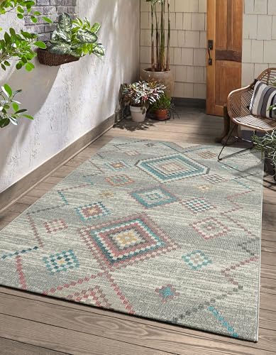 the carpet Palma - Outdoor Teppich wetterfest – Balkon Teppich, Terrasse & Garten – UV-beständig, pflegeleicht, Indoor Outdoor Teppich, Creme, 80 x 30