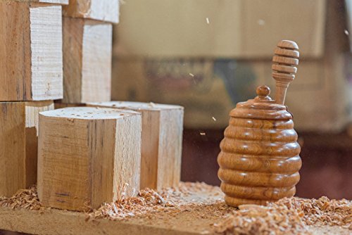 Premium Wooden Costa Rican Honey Pot and Dipper