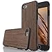 for iPhone 6 Plus Case iPhone 6S Plus Case,L-FADNUT Premuim Handmade Wooden Hybrid Back Flexible TPU Silicone Ultra Slim Back Case,Shock Absorbing Bumper Protective Case Cover-Black Rose Wood