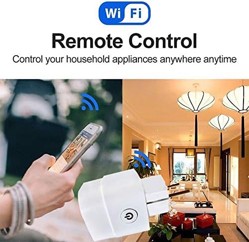 Enchufe inteligente Wifi con 16A Control remotoMonitor de control de voz Power Mini Socket Funciona con Alexa Google Home no requiere hub Smart Socket UE