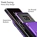 Vofolen Case for Galaxy S8 Case Wallet 4-Slot Pocket Credit Card ID Holder Flip Door Scratch Resistant Dual Layer Protective Bumper Rugged Rubber Armor Hard Shell Cover for Samsung Galaxy S8 Purple