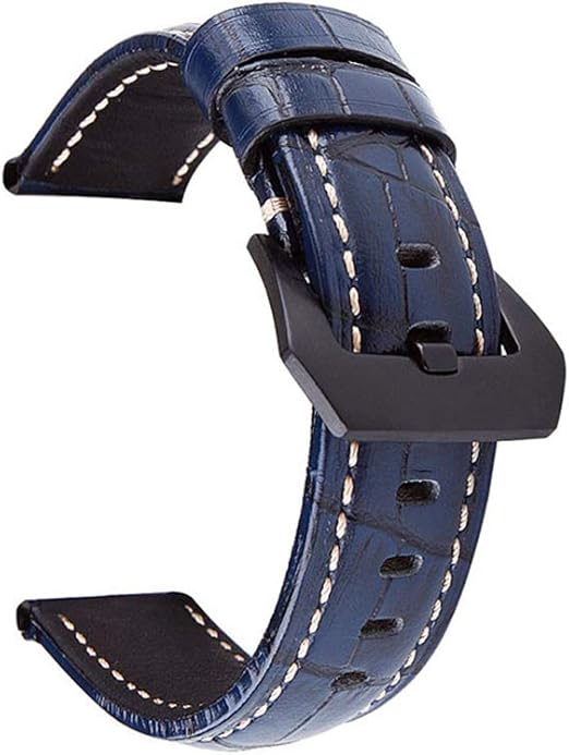 Men's Leather Replacement Watch Band 20Mm/22Mm/24Mm/26Mm Retro Leather