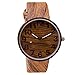 Sannysis Style Wood Grain PU Leather Quartz Watch Women Men Watch
