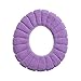 2pcs Bathroom Toilet Seat Cover Soft Thicker Warmer Stretchable Washable Toilet Mat Cloth Pads, 2PCS (Purple)