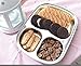 Stainless Steel Divided Tray Divided Dinner Snack Plate Kids Baby Plate Diet Plate Diet Food Control Tray Set (3section rectangularA 3pack)