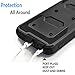 LG V20 Case, [Super Guard] Dual Layer Hybrid Protective Cover with [Built-in Screen Protector] Holster Locking Belt Clip +Circle(TM) Stylus Touch Screen Pen-Black