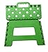 ORGALIF Heavy Duty Folding Step Stool with Anti Slip Dots and Strong Support Stepping Ladder for Kids and Adults (Green)