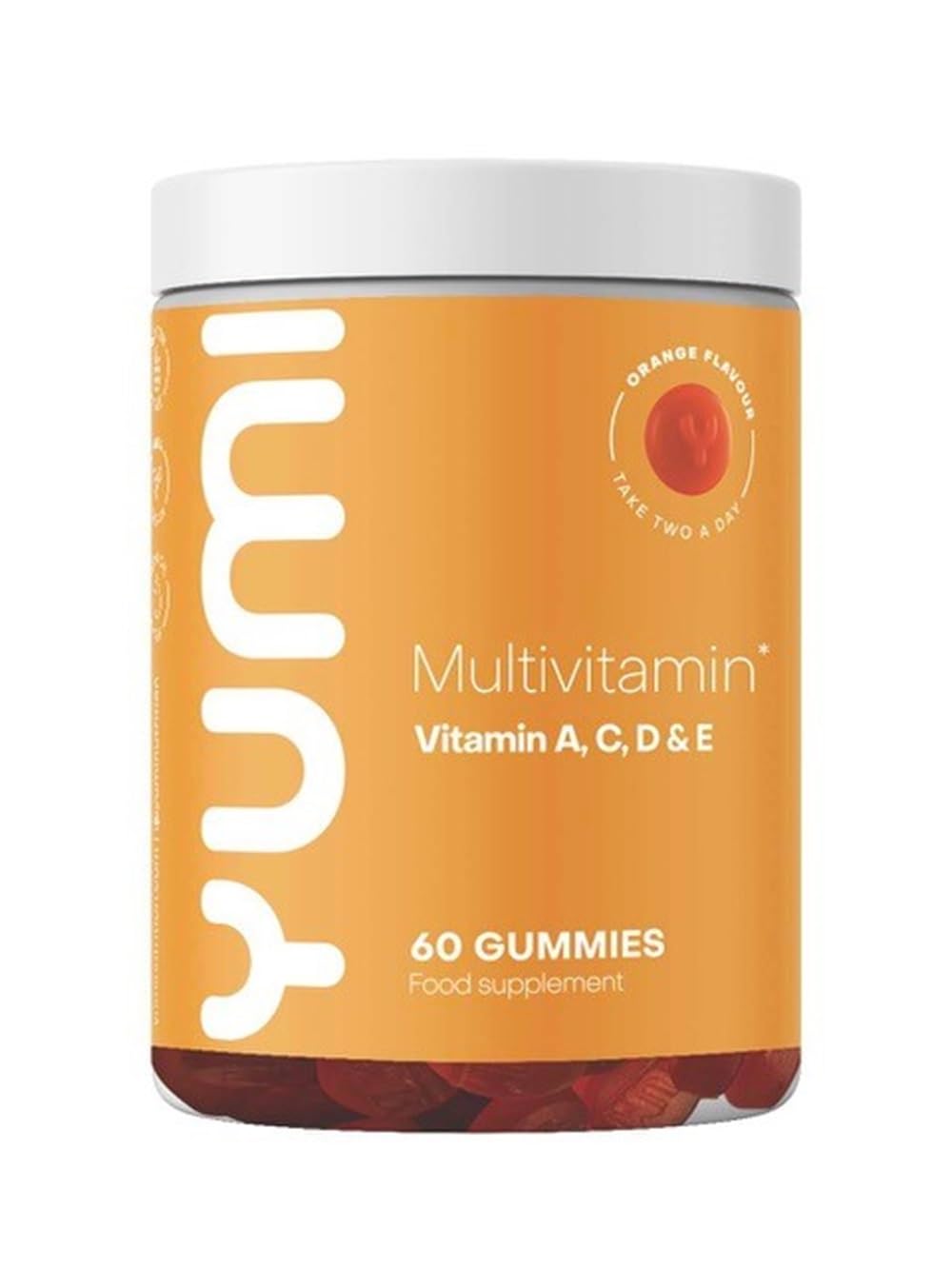 Multivitamin Gummies | High Strength Essential Vitamin Combo | Vitamin A,D,E,C,B6 Biotin & Minerals for All Day Energy | 60 Vegan Friendly Gummies | Orange Flavour