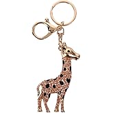 QDDollars Giraffe Keychain for Women, Cute Giraffe Key Chain, Sparkling Giraffe Key Ring, Funny Giraffe Keychains, Punk Giraffe Amulet Keyring, Rhinestone Giraffe Animal Keychain Accessories