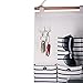 VIVIMONKEY Hanging Organizer with Pockets Fabric Wall Door Storage Home Cloth Closet Organizing Bags - Blue Stripe (12 Pockets with Pothook)