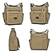 Qflmy Vintage Retro Canvas Messenger Bag Crossbody Shoulder Bag (Black)