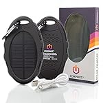 Solar Phone Charger | New Solar Power Bank Sporty Design With High Capacity 8000 mAh | Portable Solar Panel, Dual USB Ports For Universal Device Compatibility | Cell Phone Power Charger | CompakitTM