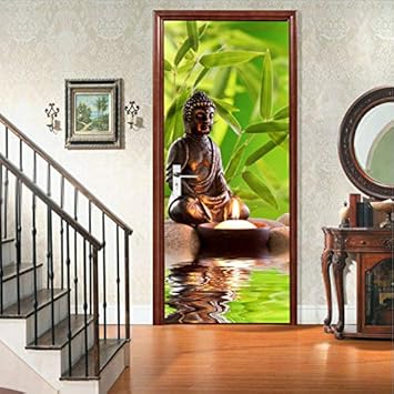 Puerta 3d Etiqueta Impermeable Pvc Autoadhesivo Etiqueta De La