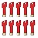 RAOYI 10 Pack 8GB USB Flash Drive USB 2.0 Metal Key Shape Memory Stick Thumb Drive Pen Drive-Red