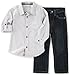 Calvin Klein Baby Shirt and Jeans Pants Set, White, 18 Months