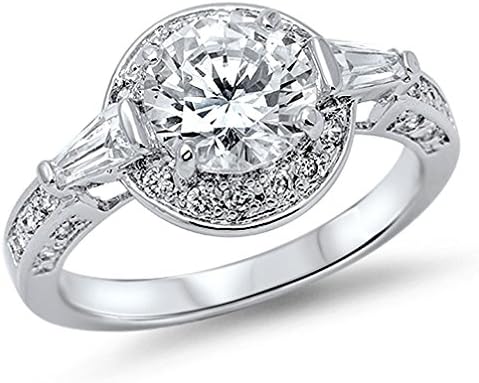 Letter Fashion Women's Solitaire White CZ Promise Ring Silver Band Sizes 5-10