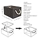 StorageWorks Storage Baskets, Large Fabric Storage Bins with Cotton Rope Handles, Taupe, Brown & Beige, 3-Pack