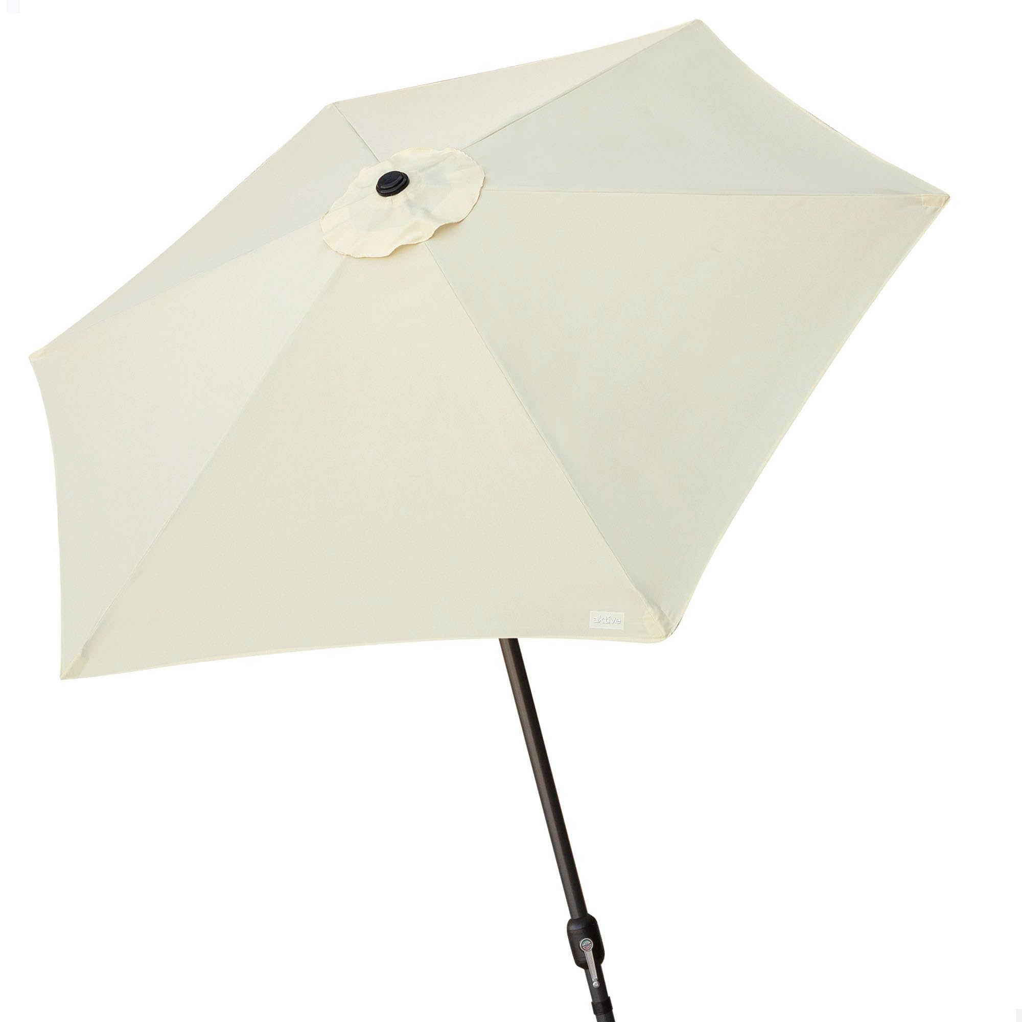 Aktive Garden Hexagonal Parasol with Aluminium Pole 270 cm vanilla