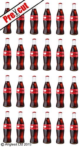 Pre Cut Love Coke Bottle Edible Rice Wafer Paper Cup Cake