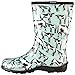 Sloggers Women's Waterproof Rain and Garden Boot with Comfort Insole, Cow-abella Mint, Size 9, Style 5017CWM09