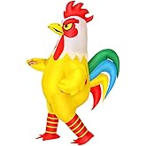 KOOY Inflatable Chicken Costume Adult, Inflatable Costumes For Adult, Inflatables Rooster Costume Women/Men for Fancy Funny Party, Full Body Blow Up Costumes, Cock Dress Chicken Onesie For Halloween