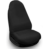 BELINOUS Waterproof Towel Car Seat Cover After Gym, Universal Front Seats Car Seat Towel Fit for Post Workout & Swim, Non-Slip Sweat Towel Seat Covers for Car, SUV & Truck (Black, 1 Pack)
