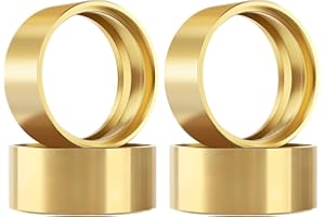 EPINON 110g/pc Brass 1.9 Beadlock Wheels Internal Ring Clamp Ring Fit 1.9" Wheel Rim RC Wheel Counterweight for 1/10 TRX4 TRX6 Axial SCX10 Capra Redcat GEN7 GEN8 VS4-10 RC Crawler (4Pcs Brass)