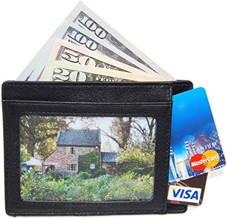 Genuine Leather RFID Blocking Men's Slim Wallet - Super Slim