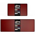 GORILLA GRIP Set of 2 Soft Anti Fatigue Mats for Kitchen Floor, Stain and Scratch Resistant, Waterproof Ergonomic Standing Office Desk Mat, Supportive Memory Foam Rug, 17x24+17x48, 1/2 Inch Thick, Red
