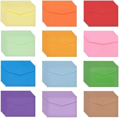 nuoshen Mini Colored Envelopes Set of 60 11.5x8.2 cm Gift Cards DIY Blank Covers