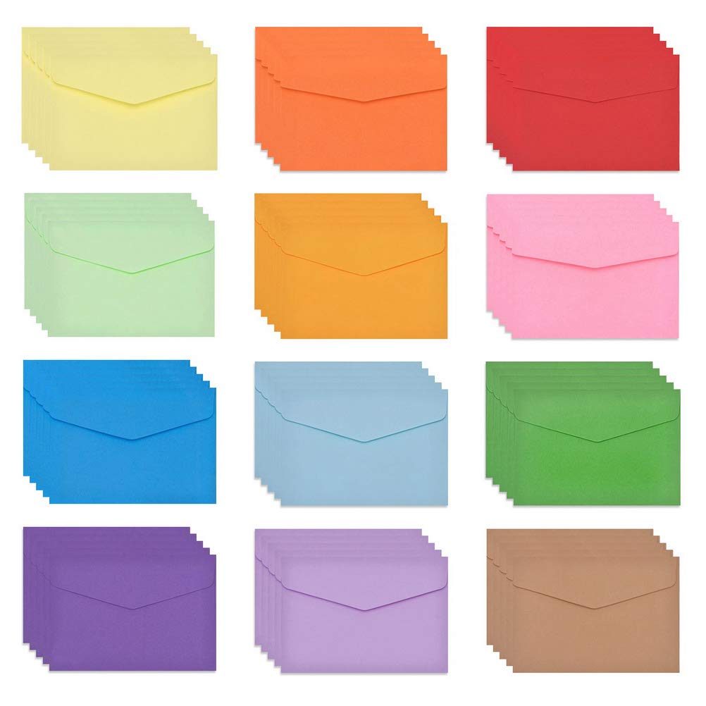 Mini Colored Envelopes, 60 Pcs Small Envelope Thanksgiving Coin Money Envelopes for Gift Cards, Tags, Birthday Wishes, Wedding (11.5 * 8.2CM)