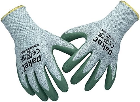 Pakel High Performance Non-Slip EN388 Level 5 Cut Resistant Knit Wrist Gloves (Size 10 / XLarge)