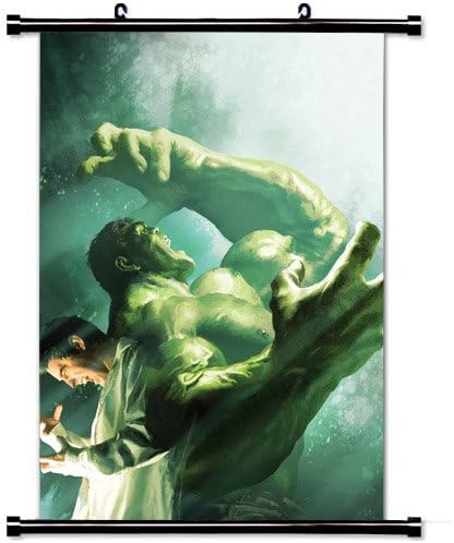 Art Poster with Bruce Banner Turning Into The Hulk Comic Wall Scroll Poster Fabric Painting 24 by 36-Inch(60 X 90 cm)