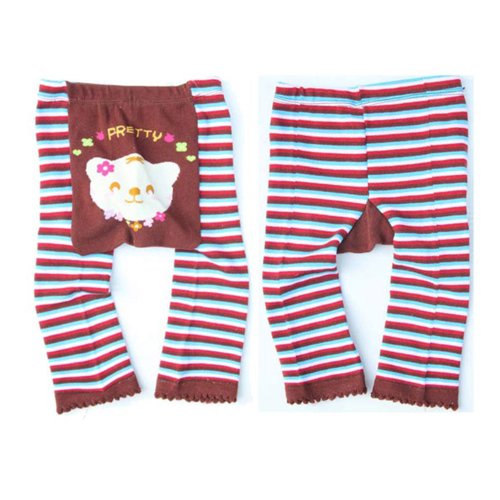Wrapables Baby & Toddler Leggings, Pretty Flower Bear - 12 to 24 Months